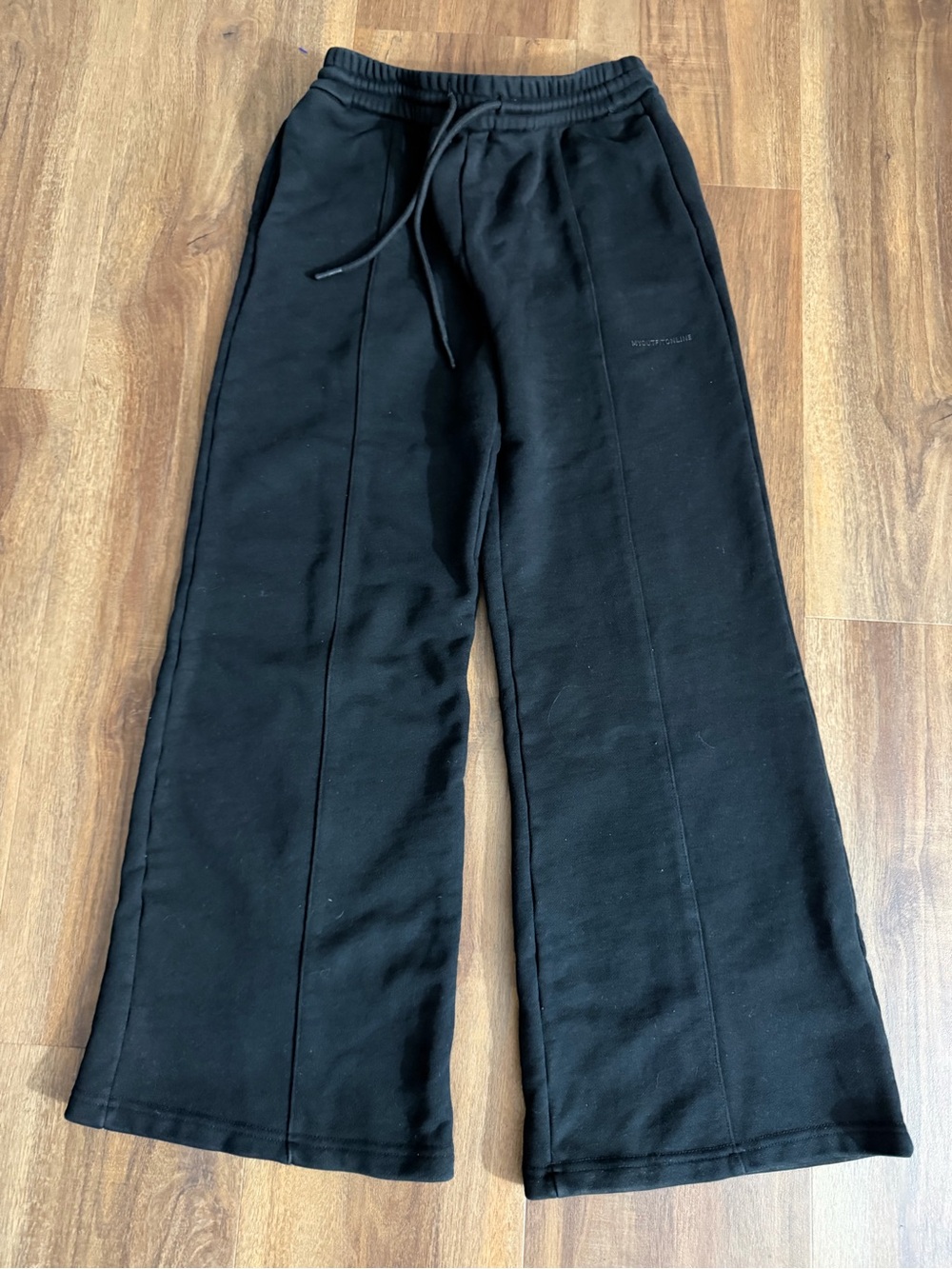 Myoutfitonline-Black Wide Leg Sweatpants M